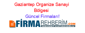 Gaziantep+Organize+Sanayi+Bölgesi+ Güncel+Firmaları!