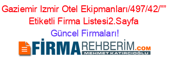 Gaziemir+Izmir+Otel+Ekipmanları/497/42/””+Etiketli+Firma+Listesi2.Sayfa Güncel+Firmaları!