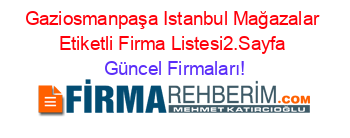 Gaziosmanpaşa+Istanbul+Mağazalar+Etiketli+Firma+Listesi2.Sayfa Güncel+Firmaları!