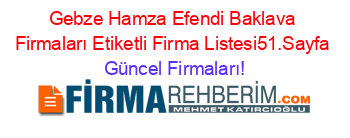 Gebze+Hamza+Efendi+Baklava+Firmaları+Etiketli+Firma+Listesi51.Sayfa Güncel+Firmaları!