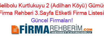 Gelibolu+Kurtlukuyu+2+(Adilhan+Köyü)+Gümüş+Firma+Rehberi+3.Sayfa+Etiketli+Firma+Listesi Güncel+Firmaları!