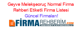 Geyve+Melekşeoruç+Normal+Firma+Rehberi+Etiketli+Firma+Listesi Güncel+Firmaları!