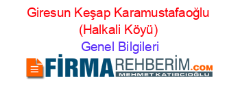 Giresun+Keşap+Karamustafaoğlu+(Halkali+Köyü) Genel+Bilgileri