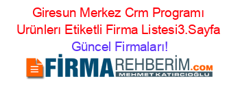 Giresun+Merkez+Crm+Programı+Urünlerı+Etiketli+Firma+Listesi3.Sayfa Güncel+Firmaları!