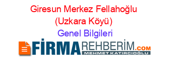 Giresun+Merkez+Fellahoğlu+(Uzkara+Köyü) Genel+Bilgileri