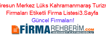 Giresun+Merkez+Lüks+Kahramanmaraş+Turizm+Firmaları+Etiketli+Firma+Listesi3.Sayfa Güncel+Firmaları!
