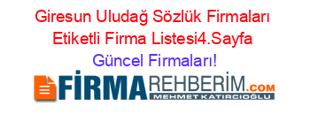 Giresun+Uludağ+Sözlük+Firmaları+Etiketli+Firma+Listesi4.Sayfa Güncel+Firmaları!