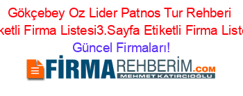 Gökçebey+Oz+Lider+Patnos+Tur+Rehberi+Etiketli+Firma+Listesi3.Sayfa+Etiketli+Firma+Listesi Güncel+Firmaları!