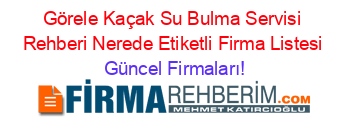 Görele+Kaçak+Su+Bulma+Servisi+Rehberi+Nerede+Etiketli+Firma+Listesi Güncel+Firmaları!