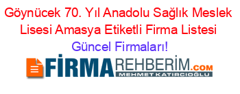 Göynücek+70.+Yıl+Anadolu+Sağlık+Meslek+Lisesi+Amasya+Etiketli+Firma+Listesi Güncel+Firmaları!