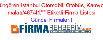 Güngören+Istanbul+Otomobil,+Otobüs,+Kamyon+Imalatı/467/41/””+Etiketli+Firma+Listesi Güncel+Firmaları!