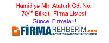 Hamidiye+Mh.+Atatürk+Cd.+No:+70/””+Etiketli+Firma+Listesi Güncel+Firmaları!