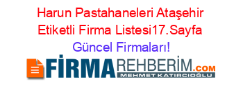 Harun+Pastahaneleri+Ataşehir+Etiketli+Firma+Listesi17.Sayfa Güncel+Firmaları!