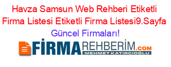 Havza+Samsun+Web+Rehberi+Etiketli+Firma+Listesi+Etiketli+Firma+Listesi9.Sayfa Güncel+Firmaları!