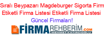 Isim+Sıralı+Beypazarı+Magdeburger+Sigorta+Firmaları+Etiketli+Firma+Listesi+Etiketli+Firma+Listesi Güncel+Firmaları!