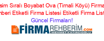 Isim+Sıralı+Boyabat+Ova+(Tirnali+Köyü)+Firma+Rehberi+Etiketli+Firma+Listesi+Etiketli+Firma+Listesi Güncel+Firmaları!