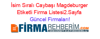 İsim+Sıralı+Caybaşı+Magdeburger+Etiketli+Firma+Listesi2.Sayfa Güncel+Firmaları!