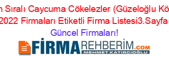 İsim+Sıralı+Caycuma+Cökelezler+(Güzeloğlu+Köyü)+2022+Firmaları+Etiketli+Firma+Listesi3.Sayfa Güncel+Firmaları!