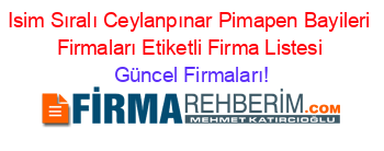 Isim+Sıralı+Ceylanpınar+Pimapen+Bayileri+Firmaları+Etiketli+Firma+Listesi Güncel+Firmaları!