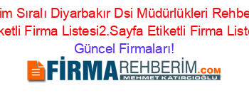 İsim+Sıralı+Diyarbakır+Dsi+Müdürlükleri+Rehberi+Etiketli+Firma+Listesi2.Sayfa+Etiketli+Firma+Listesi Güncel+Firmaları!