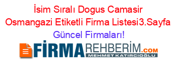 İsim+Sıralı+Dogus+Camasir+Osmangazi+Etiketli+Firma+Listesi3.Sayfa Güncel+Firmaları!