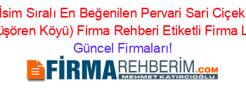 İsim+Sıralı+En+Beğenilen+Pervari+Sari+Ciçek+(Gümüşören+Köyü)+Firma+Rehberi+Etiketli+Firma+Listesi Güncel+Firmaları!