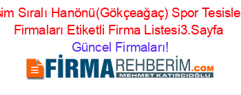 İsim+Sıralı+Hanönü(Gökçeağaç)+Spor+Tesisleri+Firmaları+Etiketli+Firma+Listesi3.Sayfa Güncel+Firmaları!