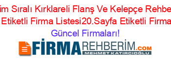 Isim+Sıralı+Kırklareli+Flanş+Ve+Kelepçe+Rehberi+Nerede+Etiketli+Firma+Listesi20.Sayfa+Etiketli+Firma+Listesi Güncel+Firmaları!