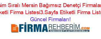 Isim+Sıralı+Mersin+Bağımsız+Denetçi+Firmaları+Etiketli+Firma+Listesi3.Sayfa+Etiketli+Firma+Listesi Güncel+Firmaları!