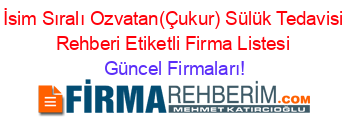 İsim+Sıralı+Ozvatan(Çukur)+Sülük+Tedavisi+Rehberi+Etiketli+Firma+Listesi Güncel+Firmaları!