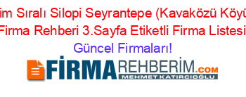 İsim+Sıralı+Silopi+Seyrantepe+(Kavaközü+Köyü)+Firma+Rehberi+3.Sayfa+Etiketli+Firma+Listesi Güncel+Firmaları!