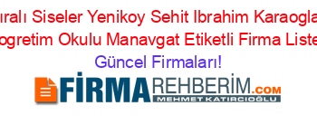 İsim+Sıralı+Siseler+Yenikoy+Sehit+Ibrahim+Karaoglanoglu+Ilkogretim+Okulu+Manavgat+Etiketli+Firma+Listesi Güncel+Firmaları!