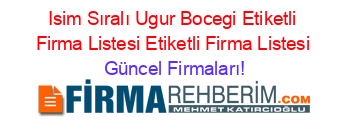 Isim+Sıralı+Ugur+Bocegi+Etiketli+Firma+Listesi+Etiketli+Firma+Listesi Güncel+Firmaları!