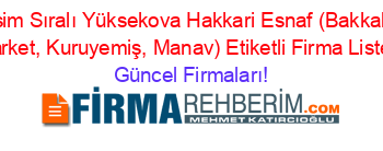 İsim+Sıralı+Yüksekova+Hakkari+Esnaf+(Bakkal,+Market,+Kuruyemiş,+Manav)+Etiketli+Firma+Listesi Güncel+Firmaları!