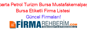 Isparta+Petrol+Turizm+Bursa+Mustafakemalpaşa+Bursa+Etiketli+Firma+Listesi Güncel+Firmaları!