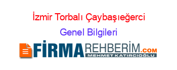 İzmir+Torbalı+Çaybaşıeğerci Genel+Bilgileri