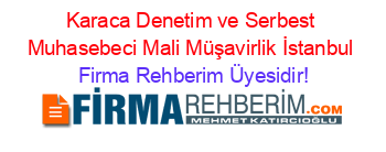 Karaca+Denetim+ve+Serbest+Muhasebeci+Mali+Müşavirlik+İstanbul Firma+Rehberim+Üyesidir!