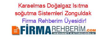 Karaelmas+Doğalgaz+Isıtma+soğutma+Sistemleri+Zonguldak Firma+Rehberim+Üyesidir!