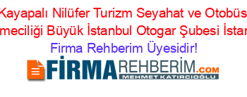 Kayapalı+Nilüfer+Turizm+Seyahat+ve+Otobüs+İşletmeciliği+Büyük+İstanbul+Otogar+Şubesi+İstanbul Firma+Rehberim+Üyesidir!