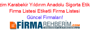 Kazim+Karabekir+Yıldırım+Anadolu+Sigorta+Etiketli+Firma+Listesi+Etiketli+Firma+Listesi Güncel+Firmaları!