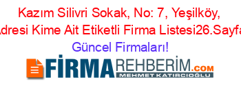 Kazım+Silivri+Sokak,+No:+7,+Yeşilköy,+Adresi+Kime+Ait+Etiketli+Firma+Listesi26.Sayfa Güncel+Firmaları!