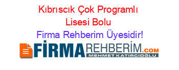 Kıbrıscık+Çok+Programlı+Lisesi+Bolu Firma+Rehberim+Üyesidir!