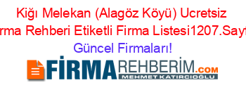 Kiğı+Melekan+(Alagöz+Köyü)+Ucretsiz+Firma+Rehberi+Etiketli+Firma+Listesi1207.Sayfa Güncel+Firmaları!