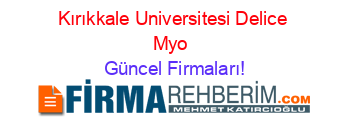 Kırıkkale+Universitesi+Delice+Myo+ Güncel+Firmaları!