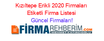 Kızıltepe+Erikli+2020+Firmaları+Etiketli+Firma+Listesi Güncel+Firmaları!