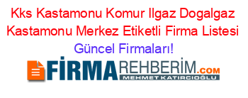 Kks+Kastamonu+Komur+Ilgaz+Dogalgaz+Kastamonu+Merkez+Etiketli+Firma+Listesi Güncel+Firmaları!