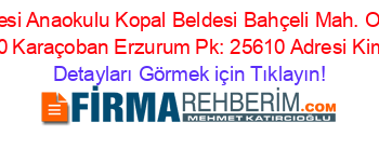 Kobal+Beldesi+Anaokulu+Kopal+Beldesi+Bahçeli+Mah.+Okullar+Cad.+No:+20+Karaçoban+Erzurum+Pk:+25610+Adresi+Kime+Ait Detayları+Görmek+için+Tıklayın!