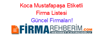 Koca+Mustafapaşa+Etiketli+Firma+Listesi Güncel+Firmaları!