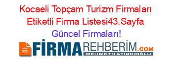 Kocaeli+Topçam+Turizm+Firmaları+Etiketli+Firma+Listesi43.Sayfa Güncel+Firmaları!