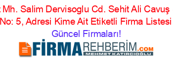 Körfez+Mh.+Salim+Dervisoglu+Cd.+Sehit+Ali+Cavuş+Sokak+No:+5,+Adresi+Kime+Ait+Etiketli+Firma+Listesi Güncel+Firmaları!